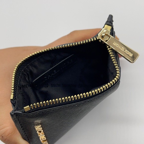 Michael Kors Jet Set Travel MD TZ Card Case Black Wallet NWT $188 - Picture 4 of 4